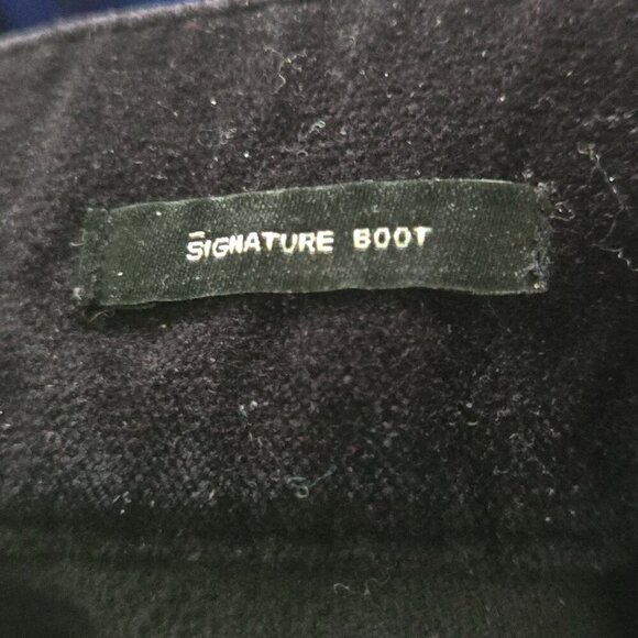Talbots Signature Boot Black Velveteen Pants Size 10p - Picture 5 of 6